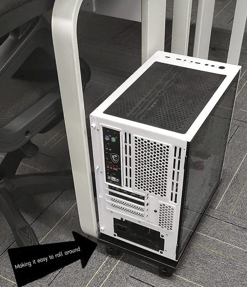 YuPinDiZu PC Stand for floor Computer Tower Stand With Wheels - CPU Holder for Under Desk