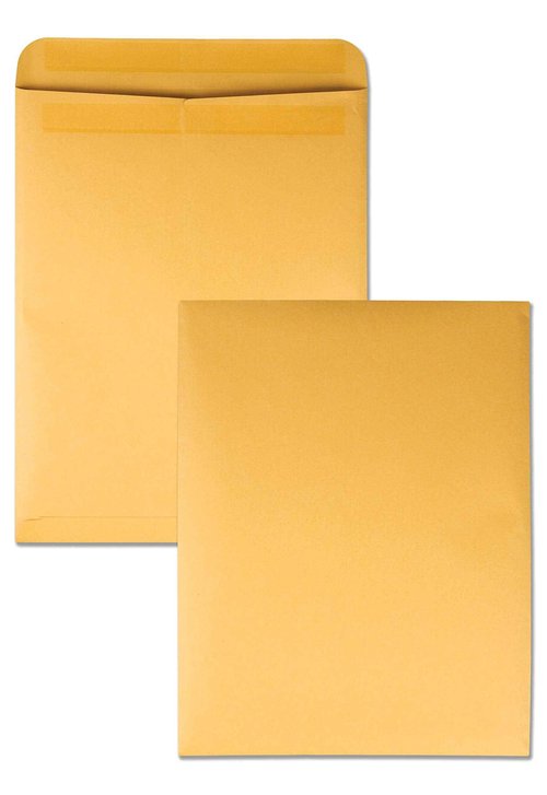 Quality Park Catalog Envelopes, Redi-Seal, Brown Kraft, 12 x 15.5, 100 per Box, (44067)