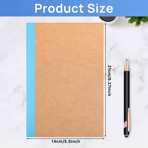 Vyndicca 96 Pack Composition Notebooks Bulk, 8.3 "X 5.5" College Ruled Lined Notebooks, Kraft Cover Notebook Journals with Rainbow Spines, Composition Notepad for Home Office Supplies, A5, 8 Colors