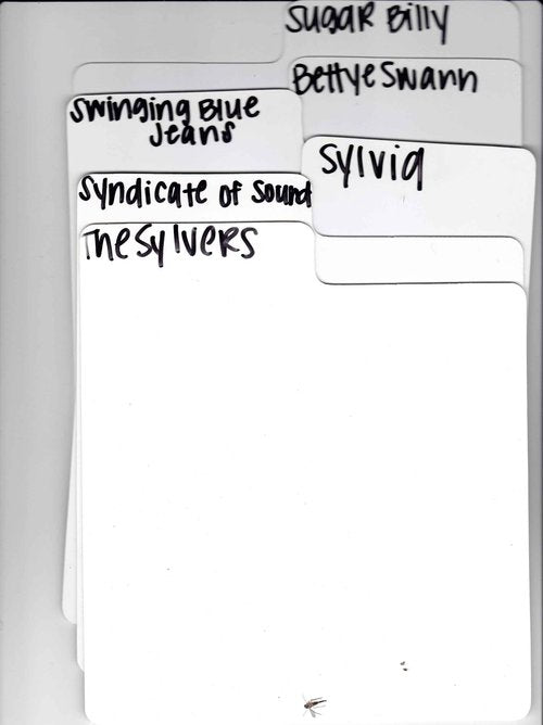 (30) 12" Record Divider Cards - SLOPED Lesser Cut - White, Standard 40mil - 12" x 13 1/8" - #12NS13WH40DI