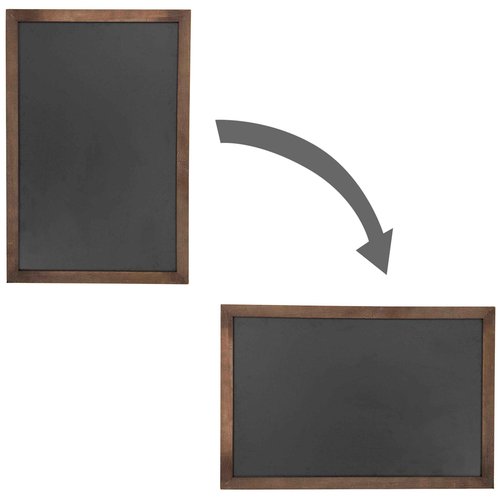 MyGift 36 x 24 Large Chalkboard Sign with Rustic Brown Wood Frame, Hanging Erasbale Menu Board, Wedding and Event Chalkboard Signage