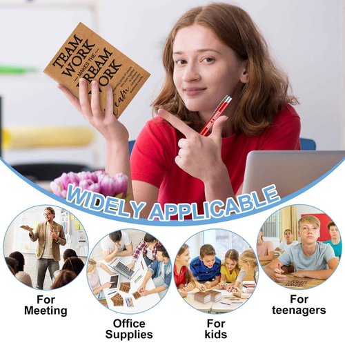 Sabary 100 Pcs Team Appreciation Gifts Team Notebooks for Employees Thank You Notepads Metal Ballpoint Pens Bulk Gifts for Office Coworkers Staff Volunteer Teacher Nurse