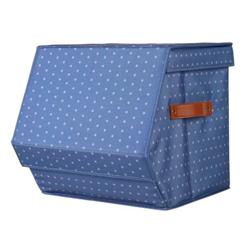 Erin Condren Collapsible Storage Organizer - Store, Organize & Pack Your Essnetials - Removable Dividers With Magentic Closure - Navy, Large