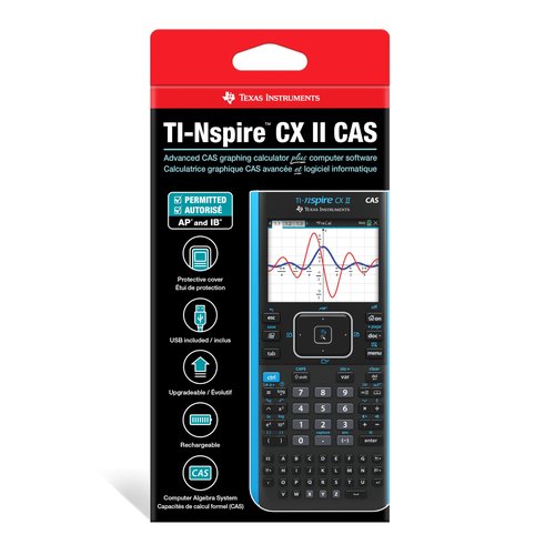 Texas Instruments TI-Nspire CX II CAS Color Graphing Calculator with Student Software (PC/Mac)