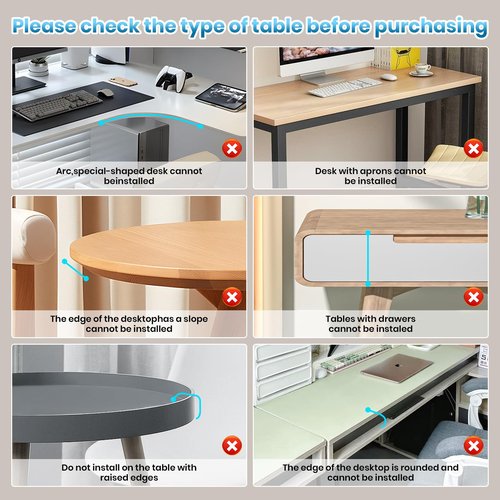 Zontera Large Keyboard Tray That Slides Out from Under The Desk, Pull Out with Adjustable C-clamp, 25.6 (31.5 Including Clamps) x 11.8 Inch Computer Keyboard Drawer Mouse Tray for Typing, Black