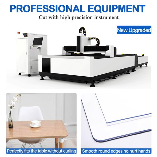 2 Sets 18X36 Inch Clear PVC Table Protector Rectangular Plastic Desk Table Pad Mat for Office Computer Wood Furniture Coffee Kitchen Sofa Side Table Media Stand Countertop Protective Cover Waterproof