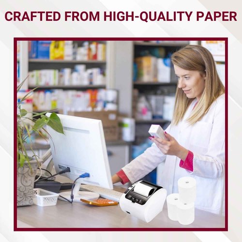 3 1/8 x 190 Thermal Receipt Paper Rolls Compatible with Most POS Systems Clover Station Square Station Toast POS (30 rolls per case)