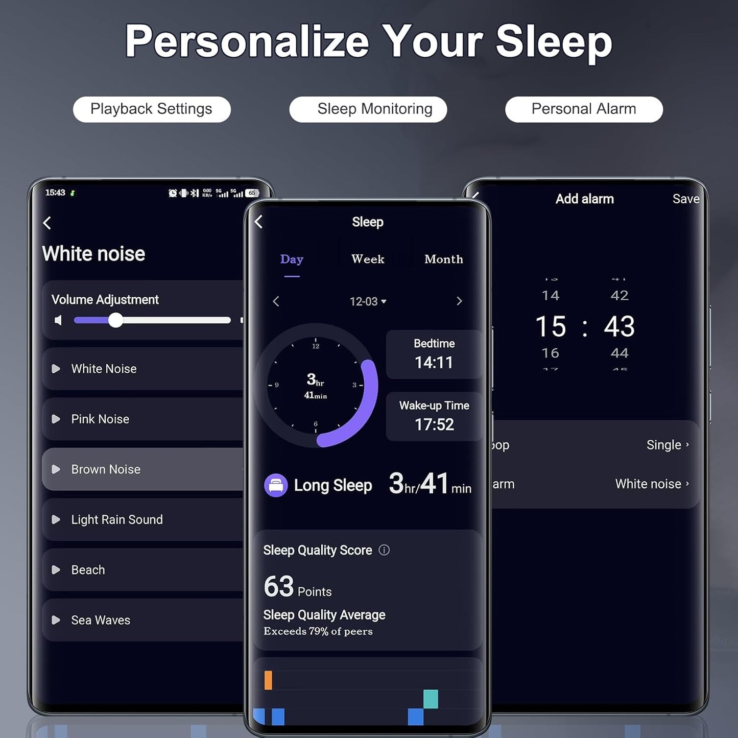 Skiennix Sleep Earbuds - Bluetooth 6.0 Mini Headphones with Sleep Monitor & 48H Playtime | Black