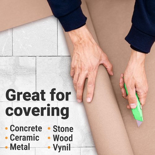 Paclord 35” x 1992” (166’) Brown Rosin Paper Roll - Made in USA Thick Heavy-Duty 7 mil Masking Paper for Surface Protection from Paint, Dust, Foot Traffic - Paint Floor Covering