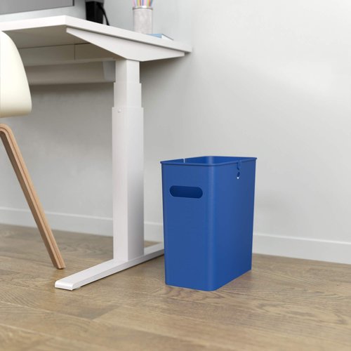 iTouchless SlimGiant 4.2 Gallon Plastic Trash Can, 2-Pack, Blue