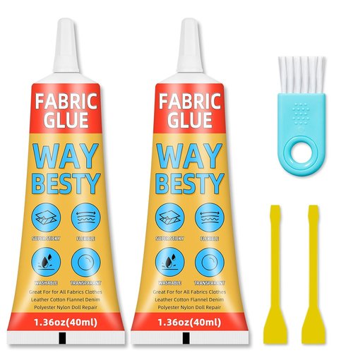 Fabric Glue Permanent by [Brand Name] - 40ml Liquid Stitch for Clothing, Washable & Waterproof | Ideal for Denim, Leather, Cotton