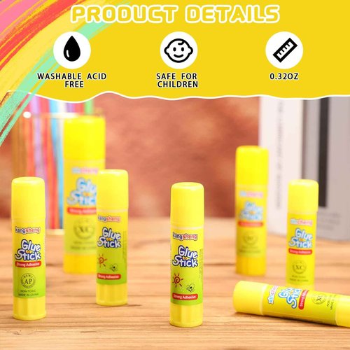 300 Pcs White Glue Stick Washable Glue Stick for Crafts Home School Classroom Students Teachers Employees Scrapbooking Crafting Supplies, 0.32 Ounce