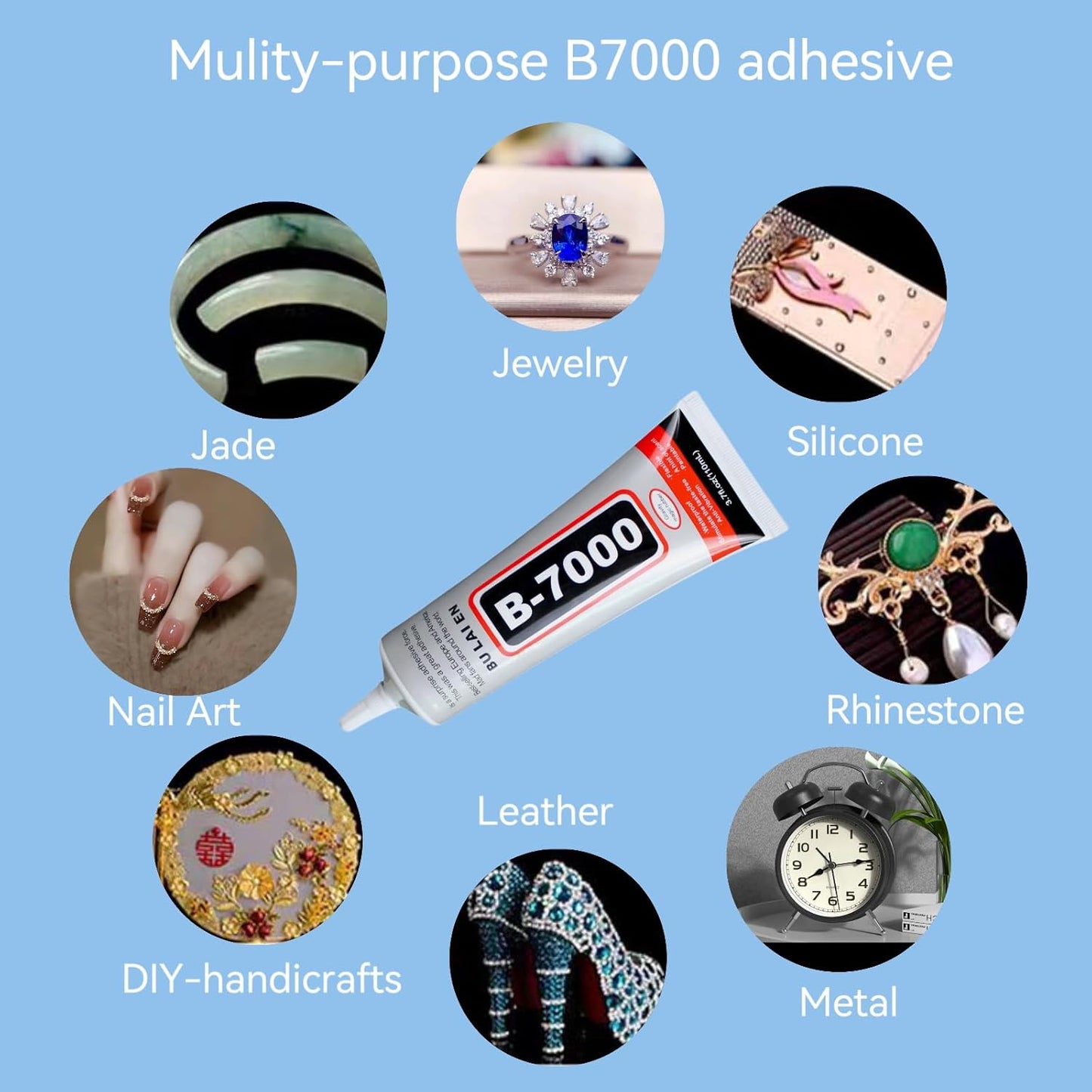 B-7000 Fabric Glue - Clear Liquid Stitch with Precision Tip for Crafting & Repairs | 110ml/3.7fl.oz
