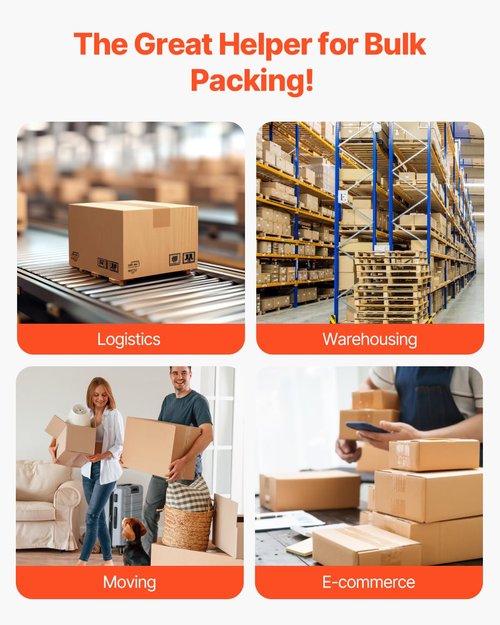 VEVOR Clear Packing Tape, 3 inches Core, 36 Rolls 1.88 Inches x 65 Yards Packing Tape, 2.7 Mil Thick, Heavy Duty Packaging Tape Designed for Moving, Storage and Packing, Shipping and Mailing, Office
