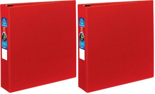 Avery Heavy-Duty Binder with 2-Inch One Touch EZD Ring, Red (79582) (Pack of 2)