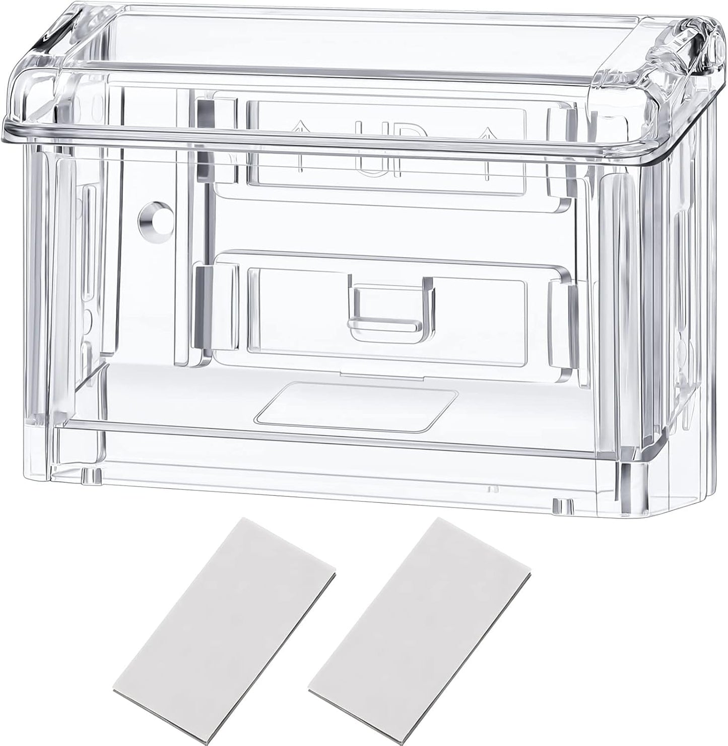 Vicenpal Outdoor Business Card Holder - Clear Acrylic Wall Mount Box | Peel and Stick, 4.25 x 1.46 x 2.87 Inch