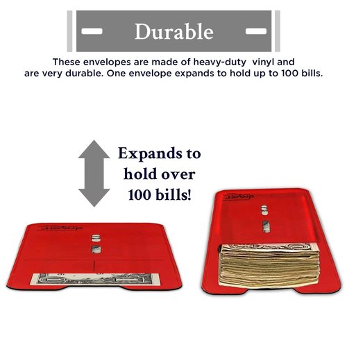 UBICON 100 Combo Reuseable Dropit Safe Envelope for Depositing of Currency and Money, Size 100, Combo