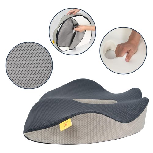 Office Chair Cushion,car seat Cushion, Ergonomic Memory Foam Seat Cushion, Supportive Comfort for Long Drives and Office Use, Airplane Seat Cushion for Long Flight
