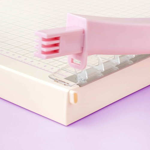We R Memory Keepers Guillotine Trimmer – 12" Large Paper Cutter with 1/4-Inch Grid, Cuts Up to 10 Sheets, Perfect for Scrapbooking, Journals, Cards, and Craft Projects, Lilac