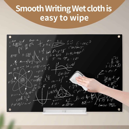 Acrylic Black Magnetic Dry Erase Board for Wall, White Board12”x16”,Frameless Magnetic Dry Erase Board for Office,Classroom and Home/for Kids,Students,Adults.3040B