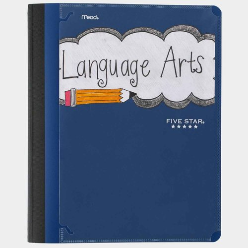 Five Star Interactive Notetaking Composition Book, 6 Pack, 1 Subject, College Ruled Paper, 9" x 11", 100 Sheets, Customizable, Assorted Colors (38612)