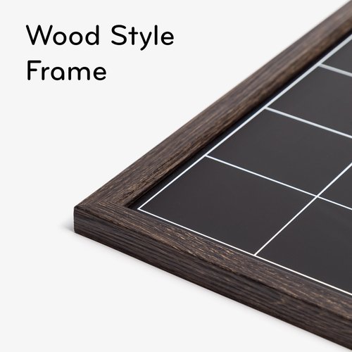 U Brands Magnetic Chalk Calendar Board, 20"x16", Rustic Wood Style Frame, includes Chalk Pencils and Magnet
