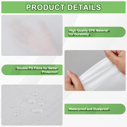 Dunzoom Extra Large Foam Pouches - 10 Pcs 30 x 40 Inch Cushion Wrap for Moving Fragile Items