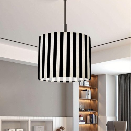 Lampshades Lamp Shades set of 2 Striped black white Lamp Shades for Table Lamps Floor Lamps Pendant Light Shade Drum Lampshades Boho Light Cover