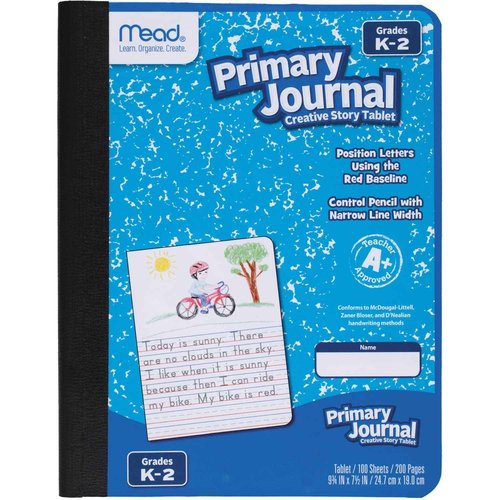 Mead 09554CT Primary Journal, Composition, 100 Sht, 7.5-Inch x9.8-Inch, 12/CT, AST