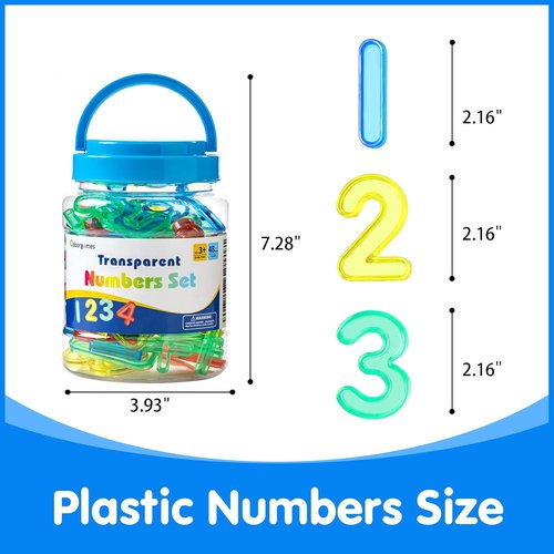 Skiennix 48 Pcs Translucent Numbers - Engaging Light Table Toys for Enhanced Learning & Fun