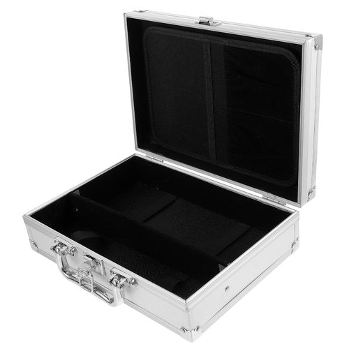 minkissy Aluminum Briefcase Tool Storage Box Lightweight Portable Multi-functional Aluminum Alloy Toolbox with Lock for Travel Work and Cosmetic Organization