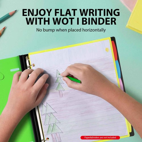 Telescoping 3 Ring Binder 4PCS Assorted Colors +1 Inch Telescoping 3 Ring Binder 4PCS Black