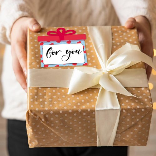 Regine Switzerland Large Christmas Gift Stickers - 90 Pcs, 9 Designs for Presents & Holiday Labels