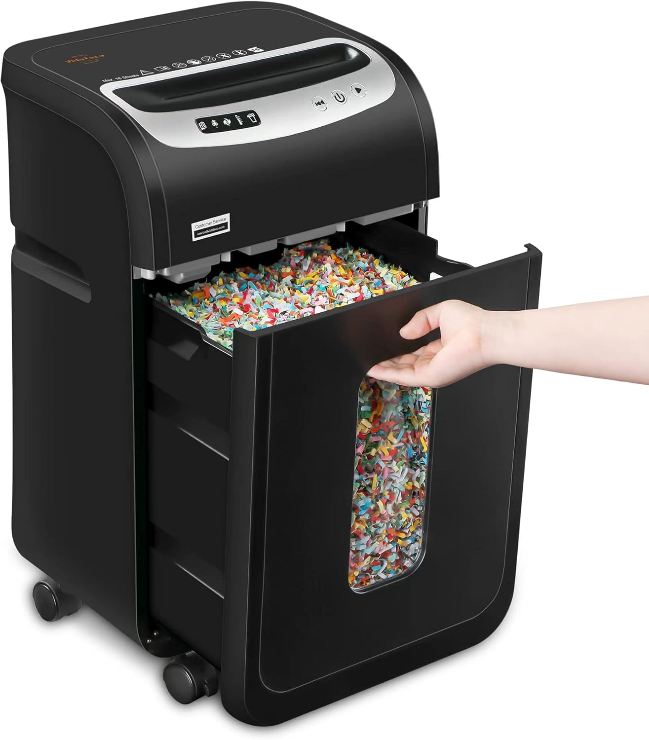 VidaTeco Heavy-Duty 18-Sheet Paper Shredder - Micro Cut with 60 Min Run Time & 7.9 Gal Bin