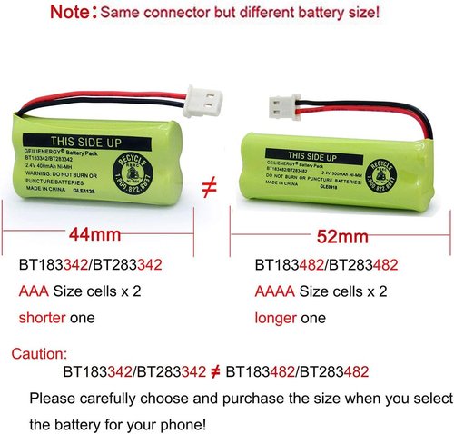 GEILIENERGY Cordless Phone Battery - Compatible with VTech CS6114/CS6419 | Pack of 2 Batteries