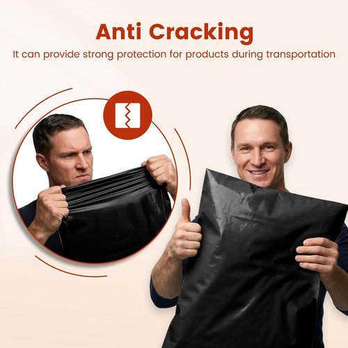 Metronic Poly Mailers - Heavy Duty 19x24 Shipping Bags | 250 Pcs Self-Seal Black Envelopes for E-Commerce