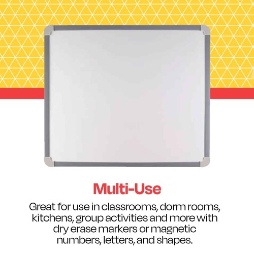 School Smart - 70628 Magnetic Dry Erase Board, Large, 30 x 23 Inches, Aluminum Frame