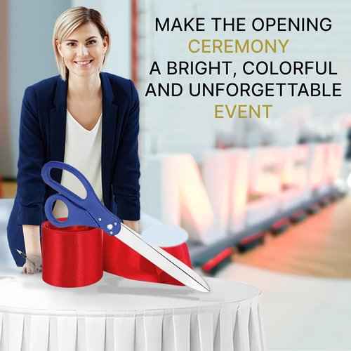 25 Inch Grand Opening Scissors Blue – Blue Scisors 25'' Giant Scissors for Ribbon Cutting Ceremony Heavy Duty Scisors Giant Ribbon Cutting for Inauguration Ceremonies & Special Events