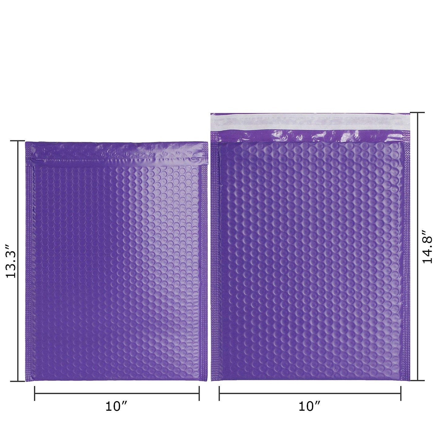 Aconnet Bubble Mailers 10x13 inch Mailing Envelopes Bubble Padded Waterproof Self Seal Padded Envelopes with Strong Self-Adhering Pack of 25 (Purple)