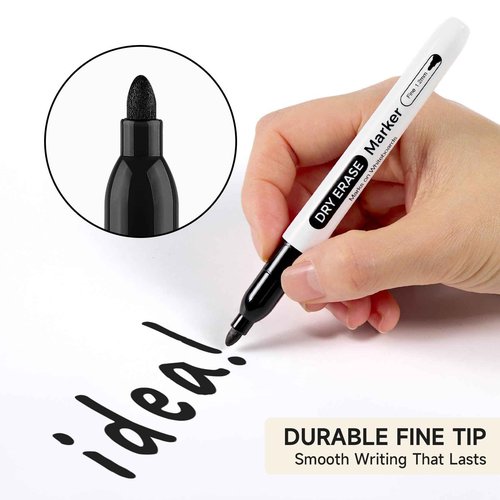 216 Pack Dry Erase Markers Fine Tip, Black Thin WhiteBoard Markers Bulk Set For Office School Supplies