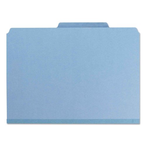 Smead Pressboard File Folder, 1/3-Cut Tab, 1" Expansion, Letter Size, Blue, 25 per Box (21530)