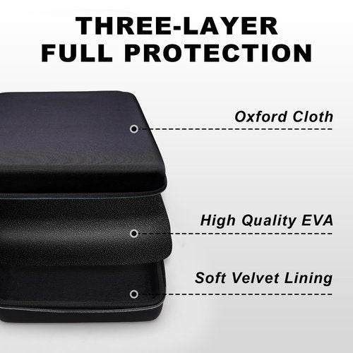 DR·AMIU Hard Case Compatible with Behringer FLOW 8 / Xenyx 1002SFX, Mackie MobileMix 8-channel, Mackie Mix8 / ProFX6v3+ / ProFX6v3 Compact Mixer with Small Storage Bag, Travel Carrying Case