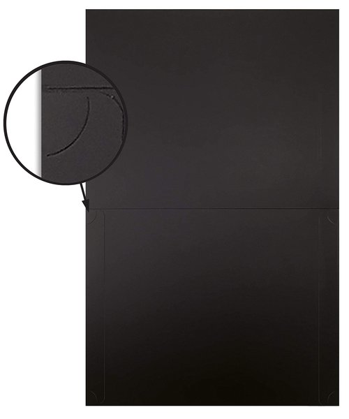 Better Office Products 25 Pack Black Certificate Holders, Diploma Holders, Document Covers with Gold Foil Border, for Letter Size Paper, 25 Count, Black