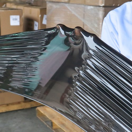 BOMEI PACK 2 Pack 1500ft Industrial Black Stretch Wrap Film 70 Gauge 15" with 3inch Plastic Rolling Handles for Pallet Wrap, Durable Self-Adhering Packing, Moving, Heavy Duty Shrink Film