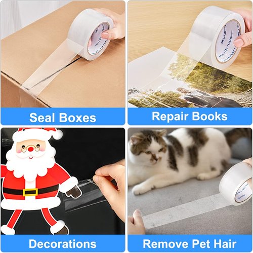 JARLINK Heavy Duty Clear Packing Tape - 6 Rolls, 2.7mil Thick, 1.88" Wide, 360 Yards Total for Shipping & Moving
