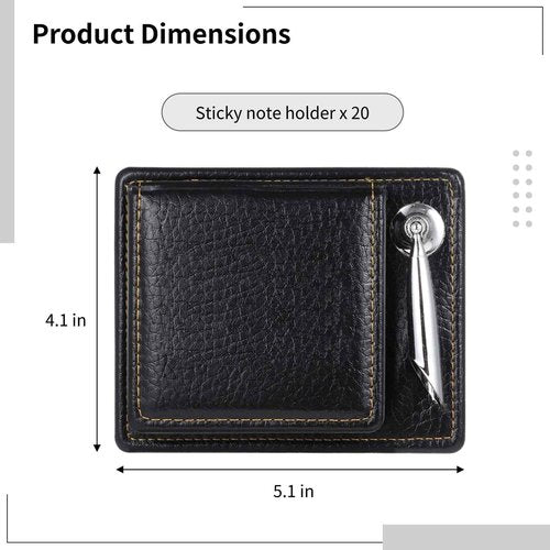20 PCS Appreciation Gifts Sticky Note Holder, Thank You Gifts Sticky Notes Pen Holder with PU Leather Box, Memo Holder Gifts for Coworker Employees Teacher Nurse（2025-2026）