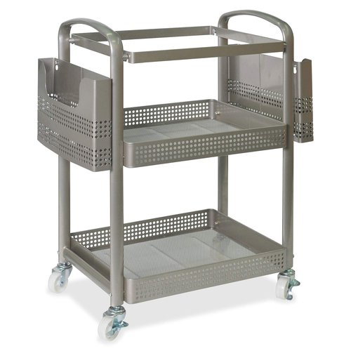 Lorell Mobile File Cart, 12.5" x 22.4" x 25.25", Metal, Champagne Gold