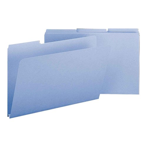 Smead Pressboard File Folder, 1/3-Cut Tab, 1" Expansion, Legal Size, Blue, 25 per Box (22530)