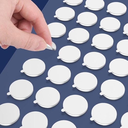 Clear Sticky Tack Adhesive Dots - Easy Peel Double-Sided Mounting Putty for Wall Hanging & Decorations