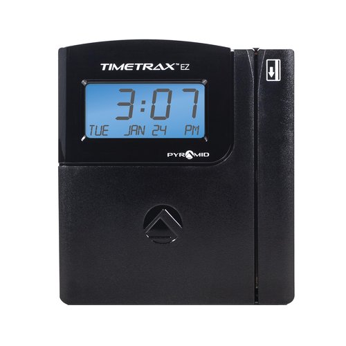 Pyramid Time Systems - TimeTrax Automated Swipe Card Time Clock System with Software Download [TTEZEK], Terminal, 50 Swipe Cards, Cables and Quick Start Guide - Made in The USA - Black